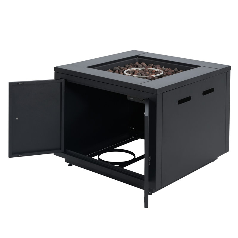 30Inch Square  Steel Fire Pit Table