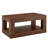 39.4" 2-Tier Mid Century Coffee Table with Storage – Rustic Farmhouse Rectangular Center Table with Thick Tabletop for Living Room, Office, or Apartment in Walnut-171234425