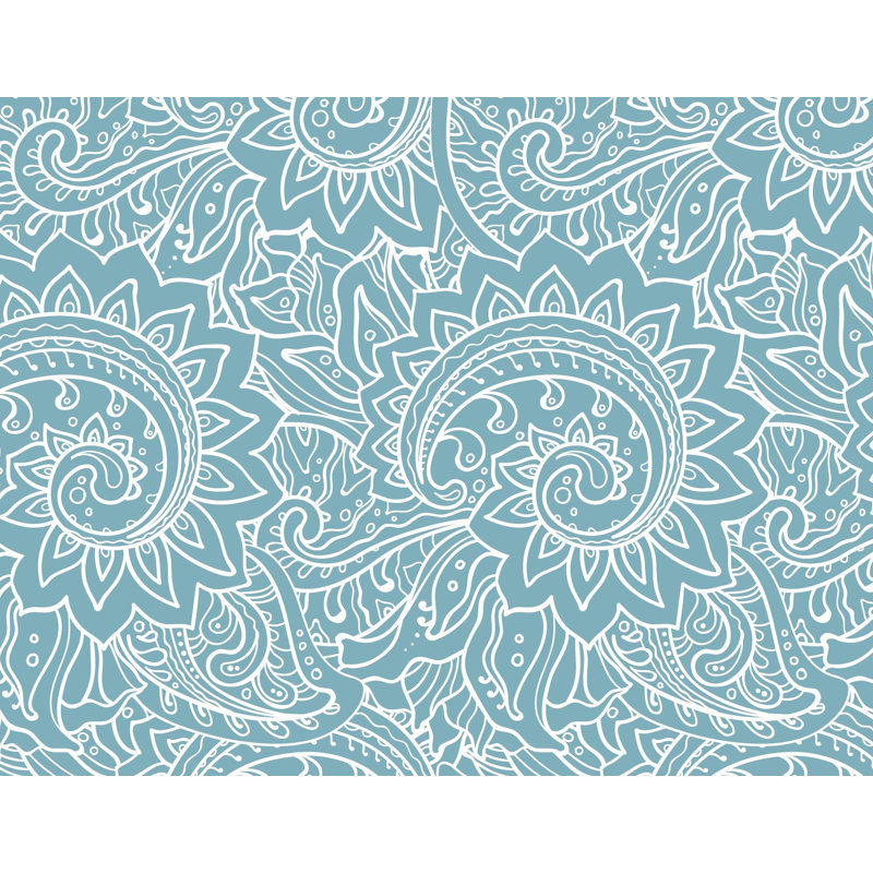 Papier peint floral, motif décoratif bohémien à motif cachemire