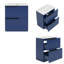  Meuble-lavabo simple cannelé 30 po avec lavabo en céramique 30 po - Armoire de rangement à 2 tiroirs 8 po - Design côtelé - Bleu-123099939