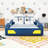 Twin Car-Shaped Platform Bed With Slats-1810534556