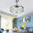42" Dakch 4-Blade LED Chandelier Ceiling Fan with Remote Control and Light Kit Included