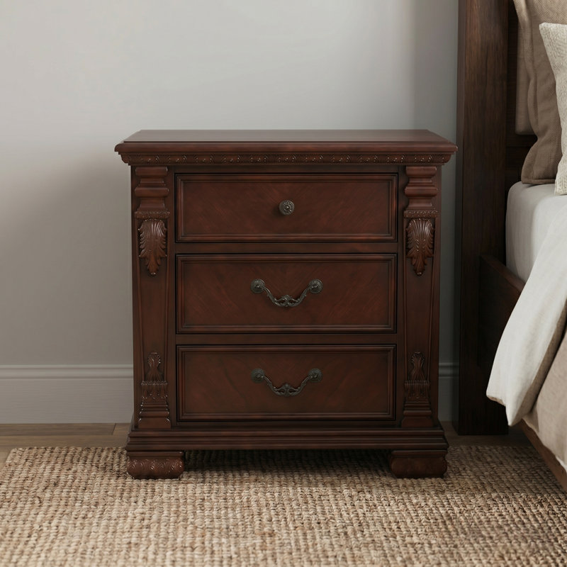Railside Cherry 2 Drawer Night Stand