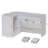L-shaped Reception Desk With 3 Drawers & Glass Display Cabinet, Retail Counter Front Desk Reception Counter With Cabinet
