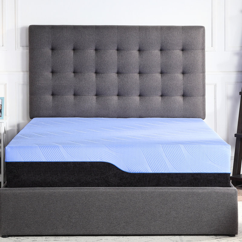 Matelas en cuivre Cool Cool - 6 couches pour un confort maximal Mousse de soutien de 12 pouces et ressorts