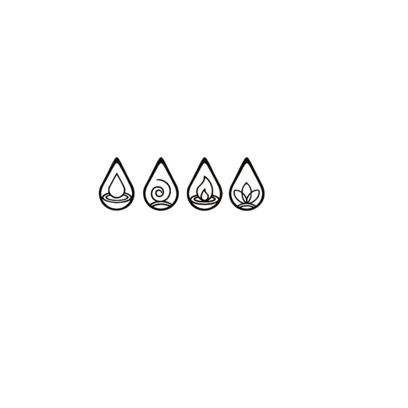 4 Piece Print, 30cm H x 30cm W, Black