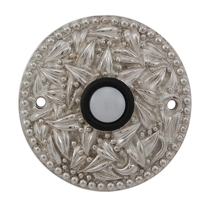 San Michele Push Button, Polished Silver