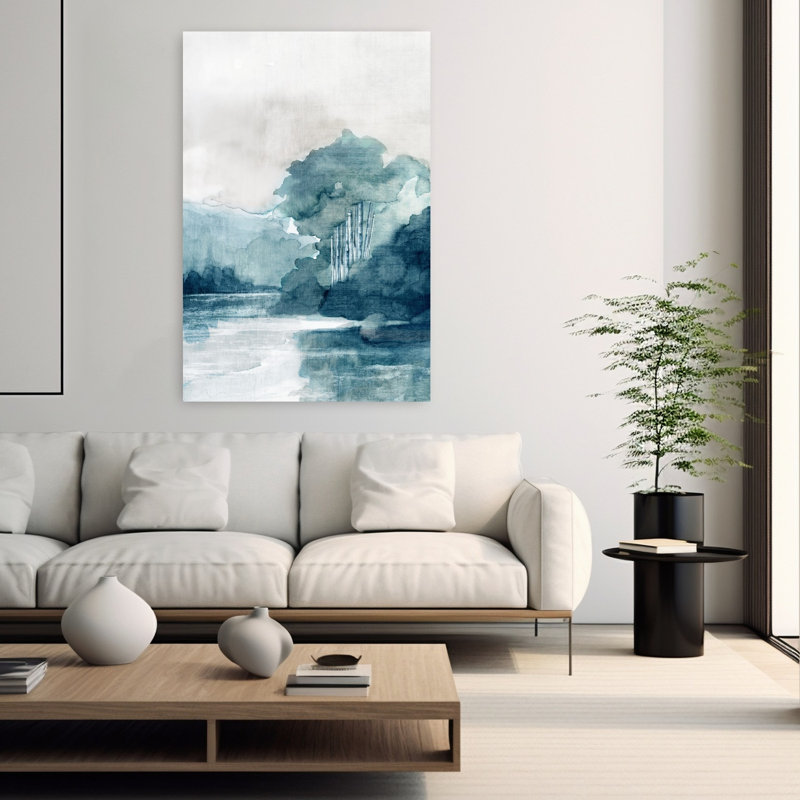 Misty River And Distant Hills II by PI Studio - Wrapped Canvas Print, 152.4cm H x 101.6cm W