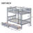 Rubber Wood Bunk Bed with Drawers, Ladder, and Guardrails-121293846-115684344