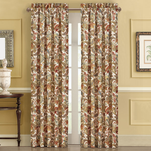 Five Queens Court August Cotton Room Darkening Curtains / Drapes Pair