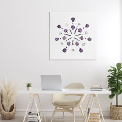 Pansies & Lavender Symmetry Canvas, design by Beth Adoette