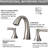 Brushed Nickel 3 Hole Two Handle Bathroom Sink Faucet - Updated Pop Up, Corrosion & Spot , Advanced Cartridge Widespread With Handles And Finish Ceramic, Rust-121615857