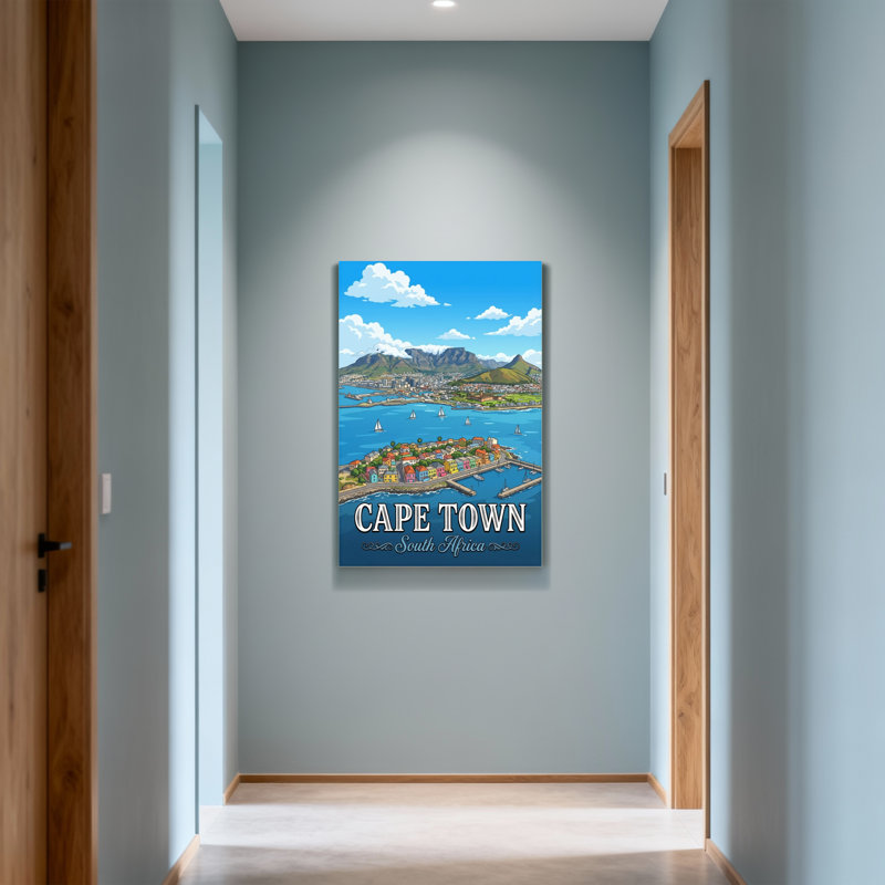 «Scenic & Cityscapes», impression d'art urbain de Cape Town, Afrique du Sud, H 40 po x l 28 po