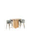 Ensemble de salle à manger à hauteur de comptoir 5 pièces avec table sculpturale Seraphina Balmain -102292478