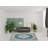 8' X 10' Aqua Floral Power Loom Distressed Area Rug