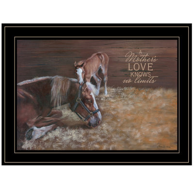 «A Mother Love (Horses)», art mural encadré pour salon, impression murale par Pam Britton
