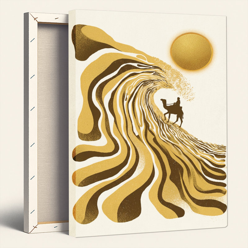 Ensemble de 1 tableau sur toile Desert Wave, H 40 po x l 28 po, Wrapped Canvas