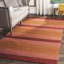 Tapis rayé en laine / coton tissé à la main Cruz-2128193180