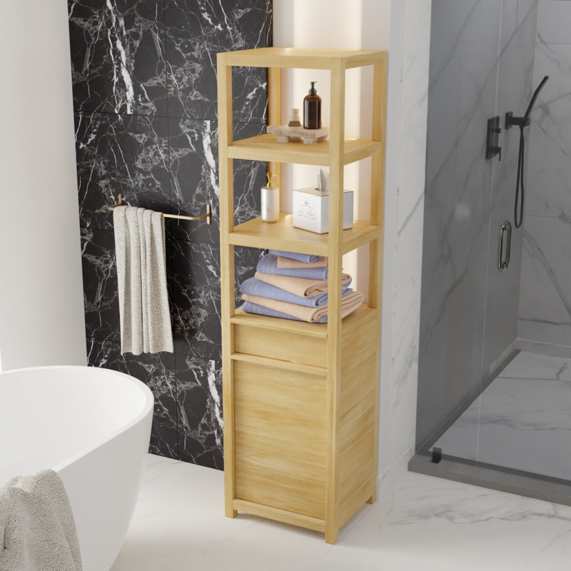 Westminster Teak Solid Wood Free-Standing Bathroom Storage Furniture Set