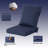20" x 22"  Foldable Outdoor Dining Chair Cushion with Strap  (Set of 2) -  Water Resistant Design-1510784452