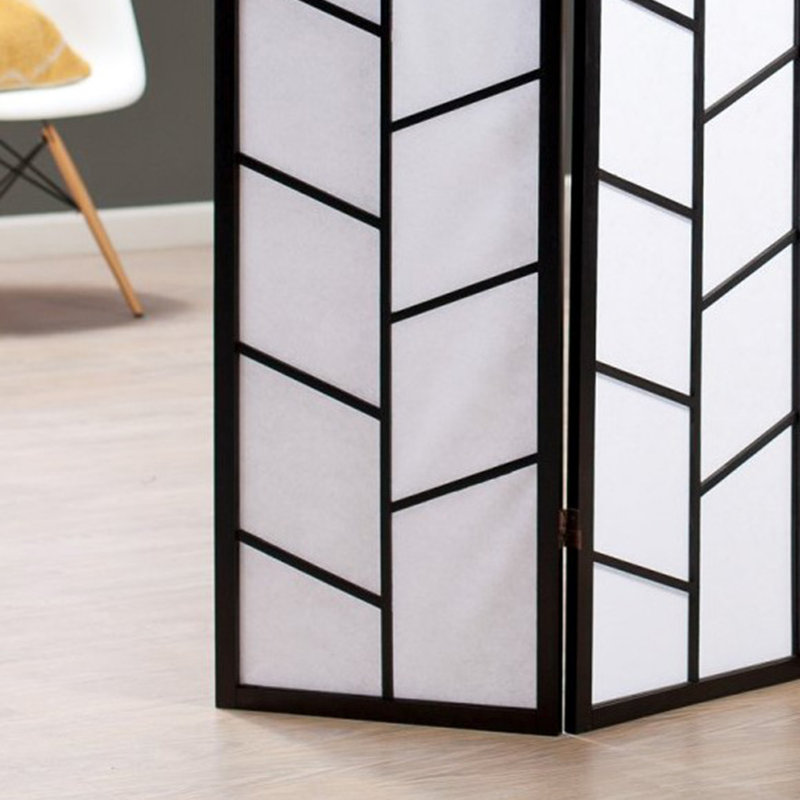 3-Panel Climbing Screen Room Divider, Black