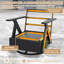Chaise longue d'extérieur à bascule pivotante en métal avec coussins (ensemble de 2)-655057773