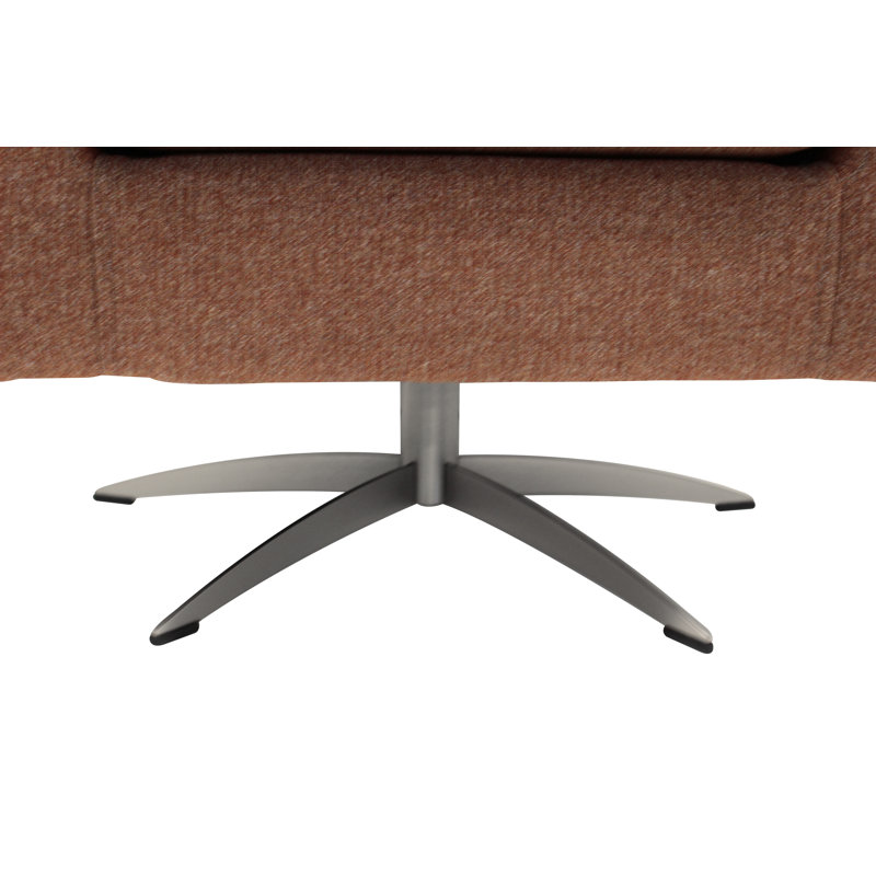 Fauteuil pivotant de 26,25 po Basilina, Mélange de polyester automne Terrace