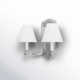 Isla 2 Light Steel Dimmable Armed Sconce