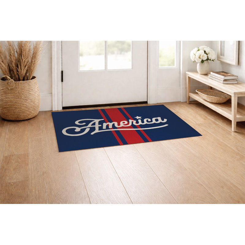 Paillasson America, Bleu/rouge, L 24 po x L 36 po