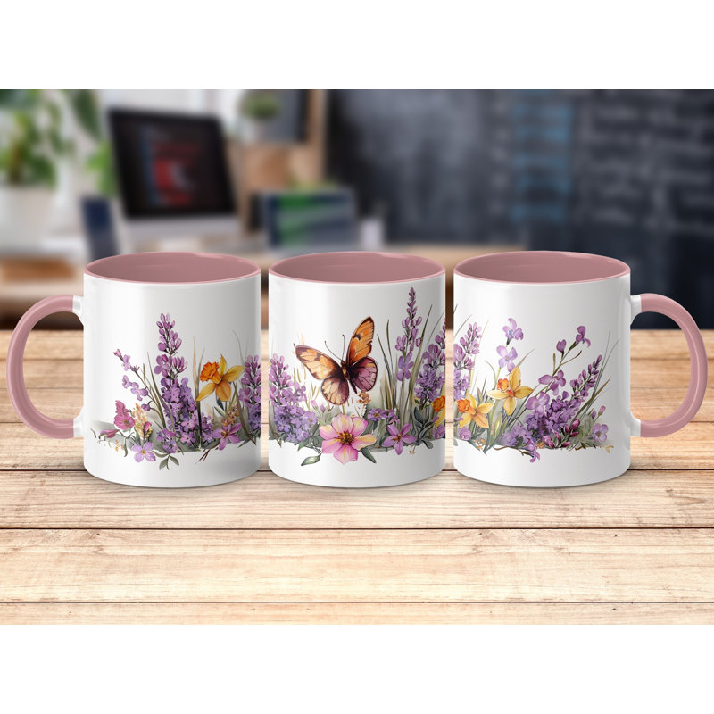 Ceramic Coffee Mug, Pink