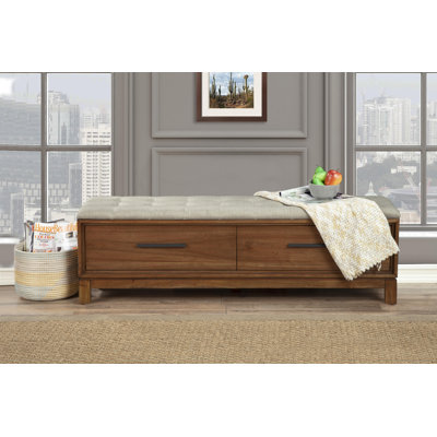 Wrightia Polyester Blend Upholstered Storage Bench