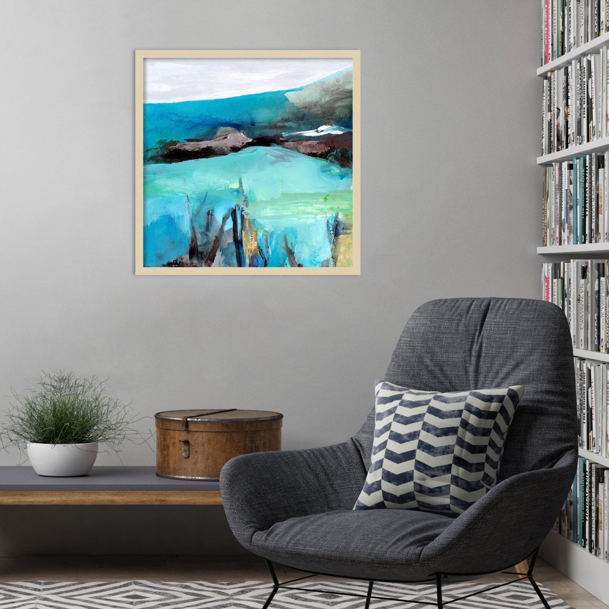 Lark Manor™ Mountain Lake 1 by Ikhlaas Wood Framed Wall Art Print ...