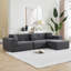 Ensemble de salon moderne rembourré avec canapé modulaire et 2 chaises d'appoint-1601446343