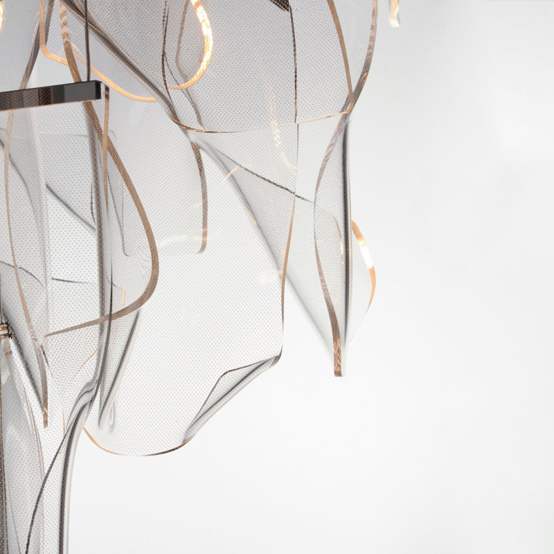 Calisha 6 - Light Brushed Gunmetal LED Cluster Pendant