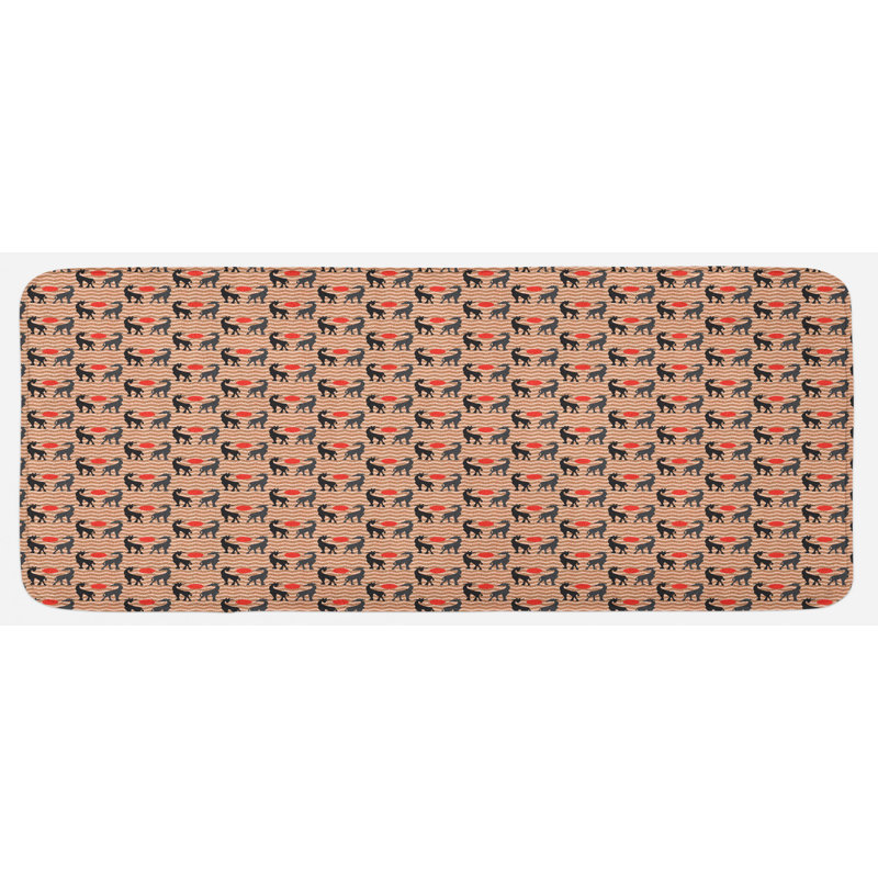 Tapis de cuisine girafe