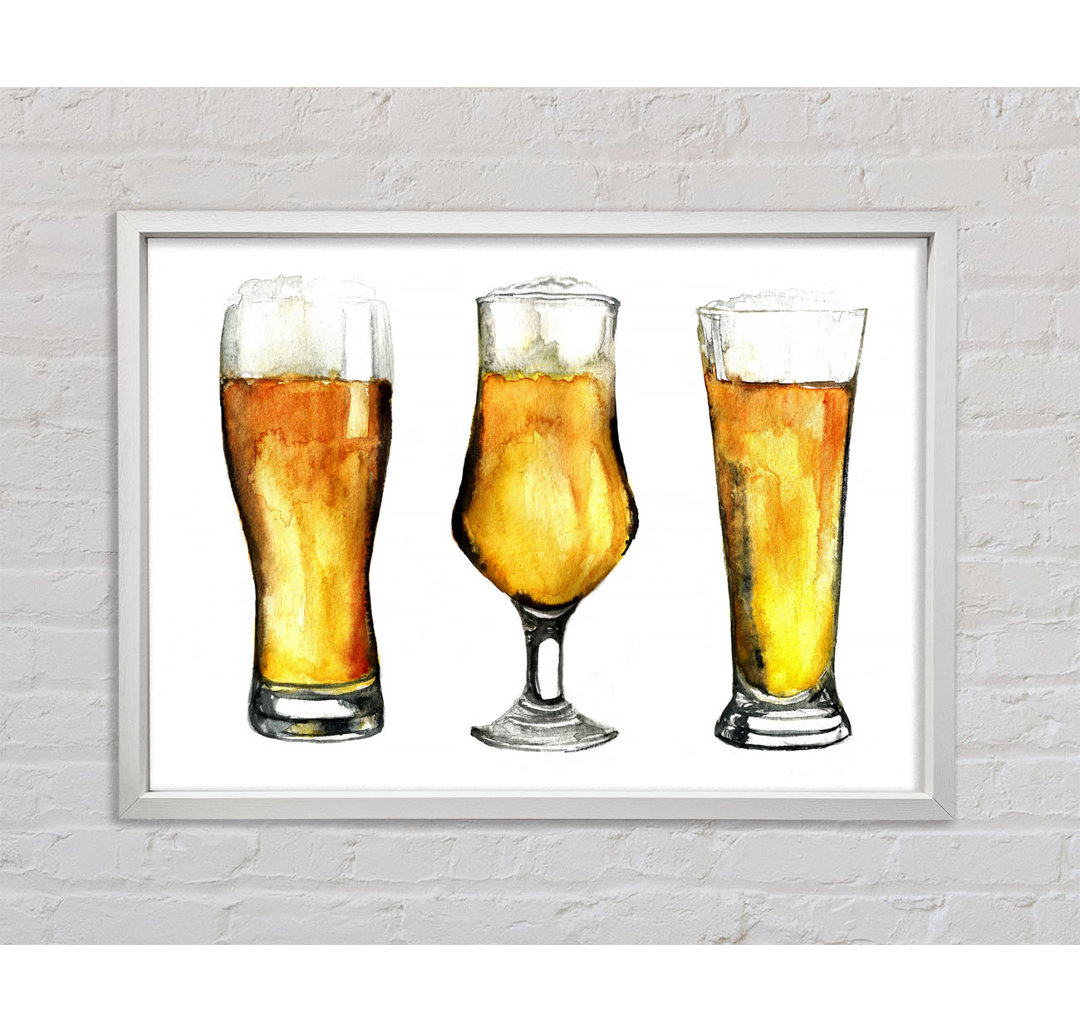 Beer Time 2 - Einzelner Bilderrahmen Kunstdrucke auf Leinwand