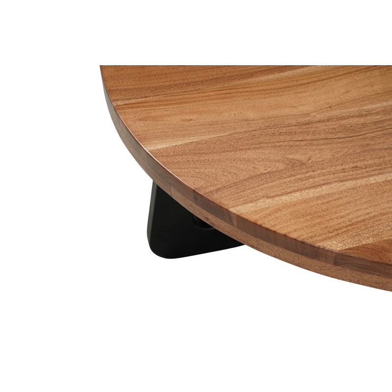 Table basse ronde en bois massif