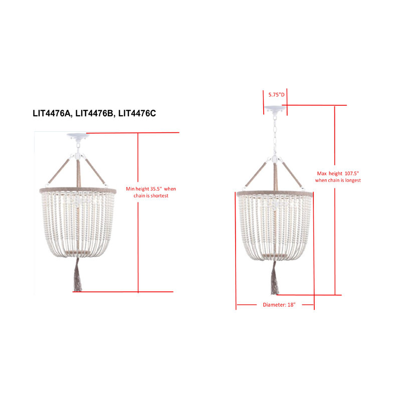 Lakesha 3 - Light Dimmable Empire Chandelier, Gray