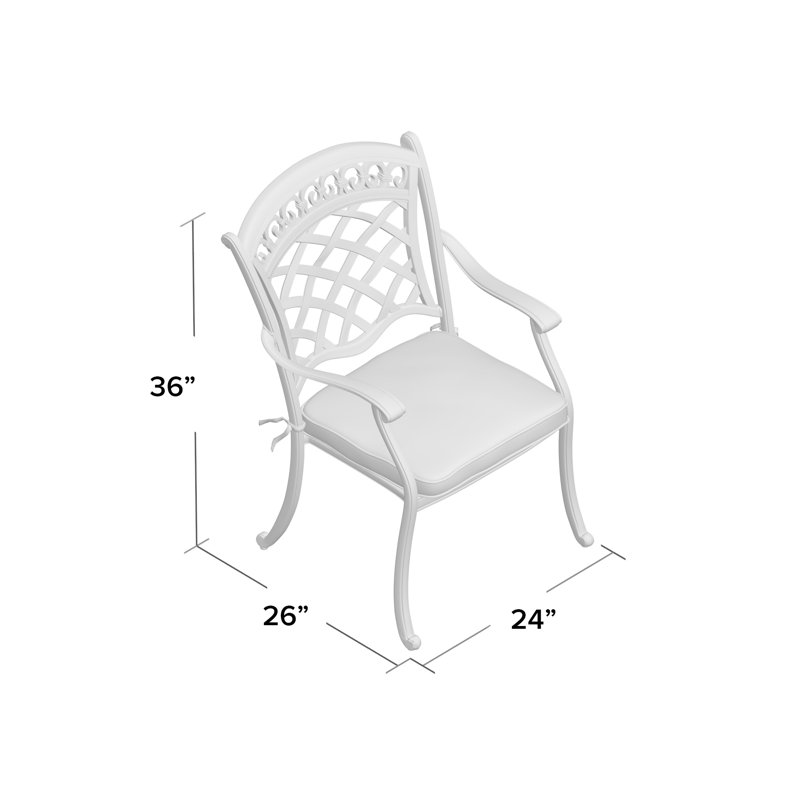 Chaise de patio avec coussin Ingram