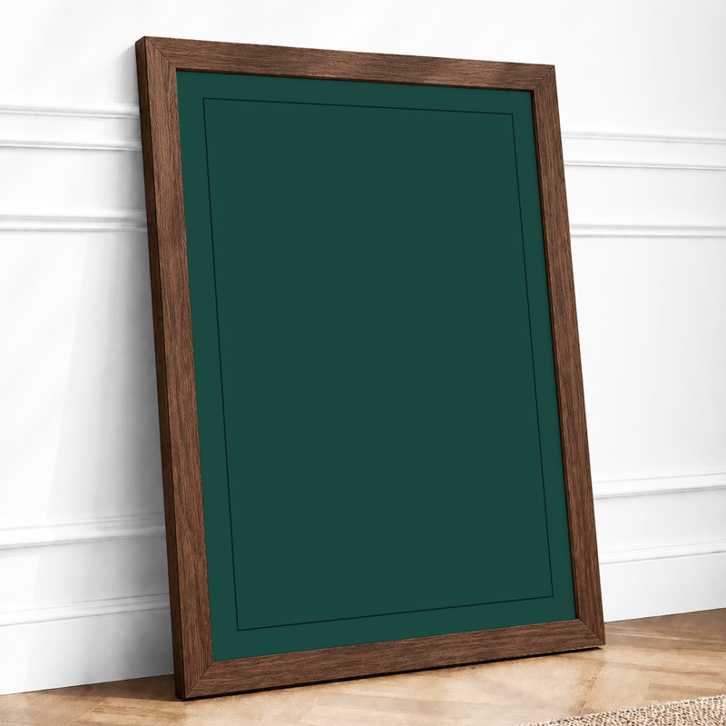 Teal Void Minimalist - Print, A4 - 29.7 x 21.0 cm, Walnut