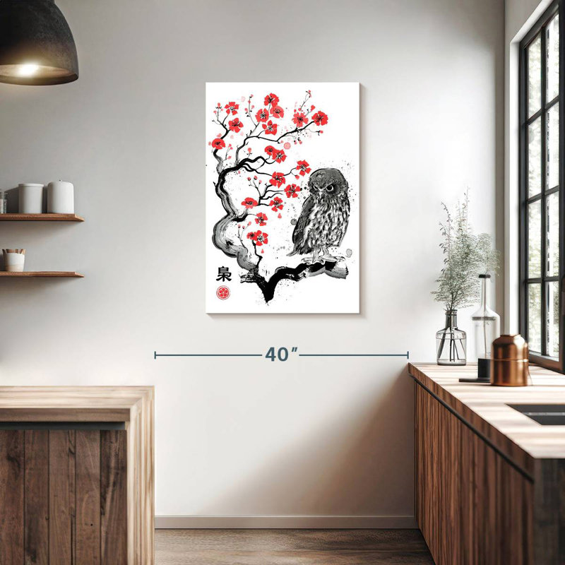 Brampt Fukuro Sumi-E, H 36 po x l 24 po
