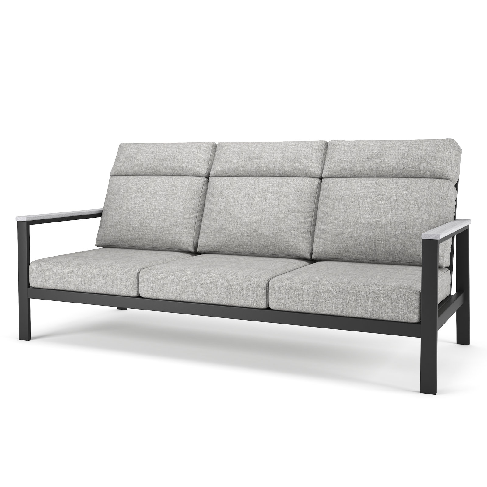Townsend 80" Sunbrella® Patio Sofa, Canvas Granite, White, Yes