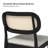 Amadou Modern Solid Wood Dining Chair with Rattan Backrest-1784434976