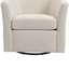 Fauteuil demi-tonneau pivotant rembourré Aunna-1845852541