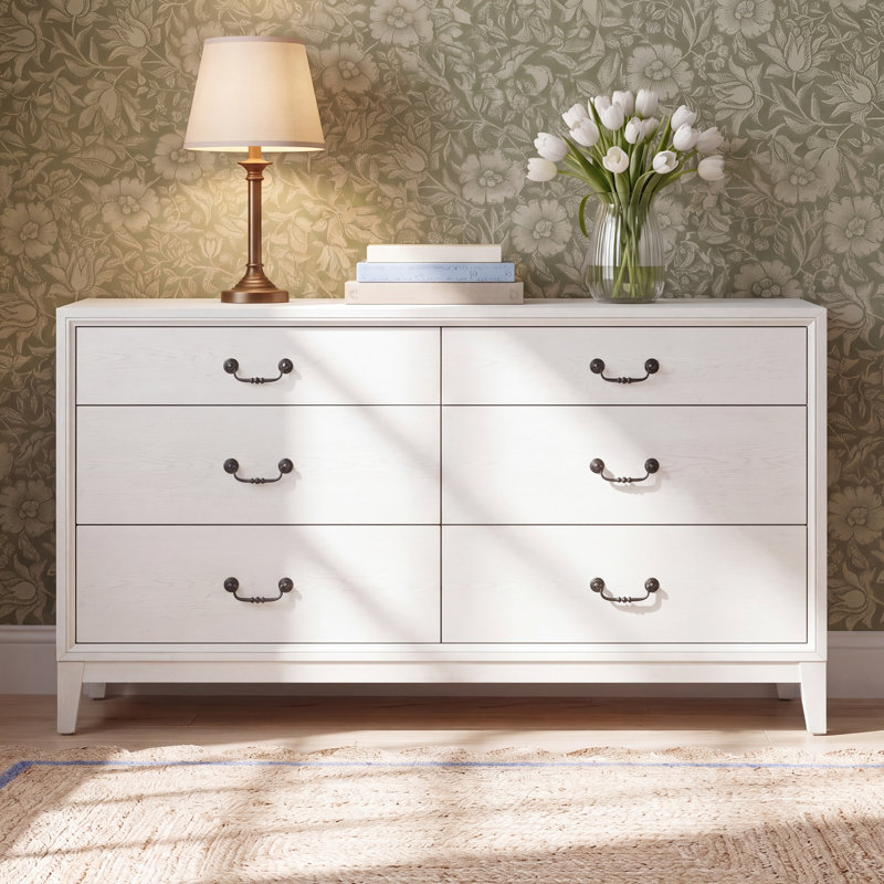 Bartlett 6 Drawer Dresser, White