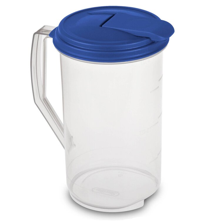 64oz. Clear Plastic Crystal Cut Pitcher