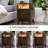 2 - Drawer Nightstand with Charging Station and RGB light, Bedside Table with Open Shelf-1657497946