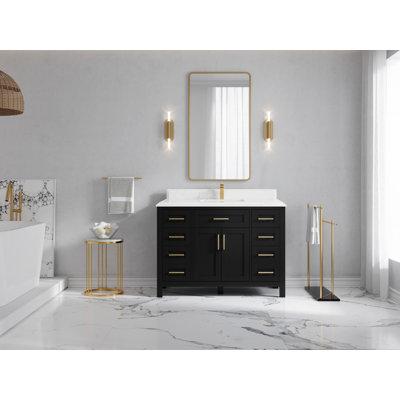 48'' Single Bathroom Vanity with Quartz Top
