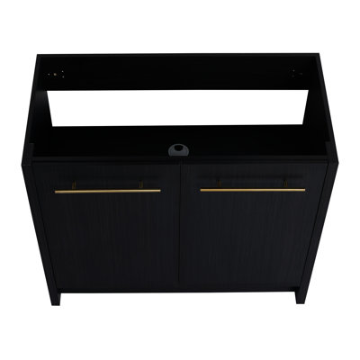 Black Chestnut Freestanding Bathroom Cabinet - 36 Inch, Quality Assurance Inch Style