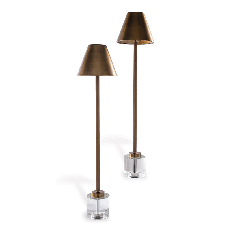 Parliament Buffet Lamp, Aged Brass, Clear/Aged Brass